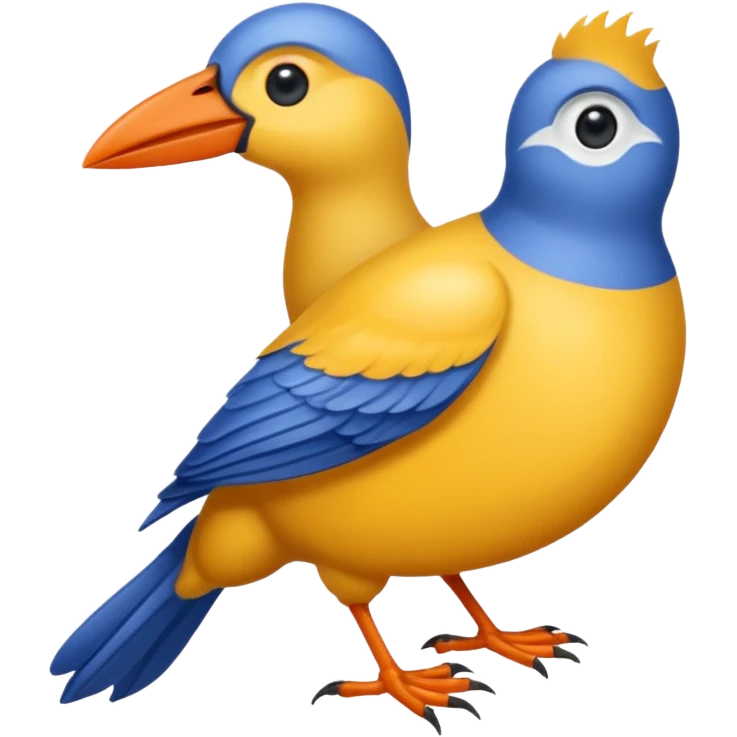 Oiseau avec des couilles  emoji