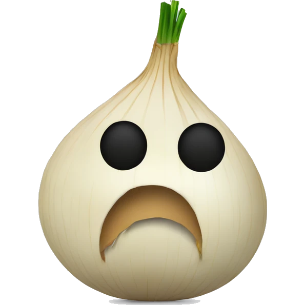 chopped onions, no face emoji