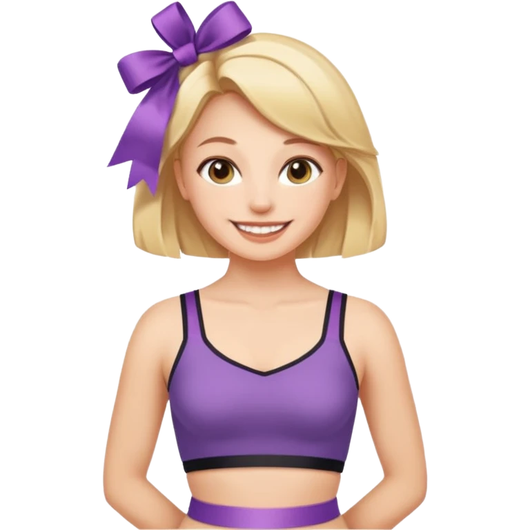 Kurdeleli güzel göbeği açık fit beli zayıf bir kız emoji