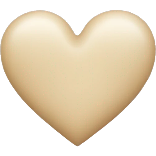 Beige heart emoji
