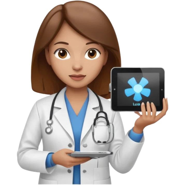 Can you make an emoji of a light skin brown hair ultrasound technician emoji