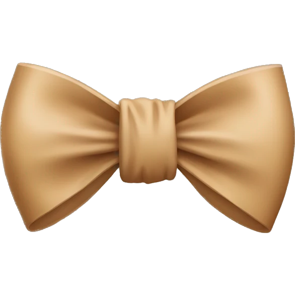light brown bow emoji