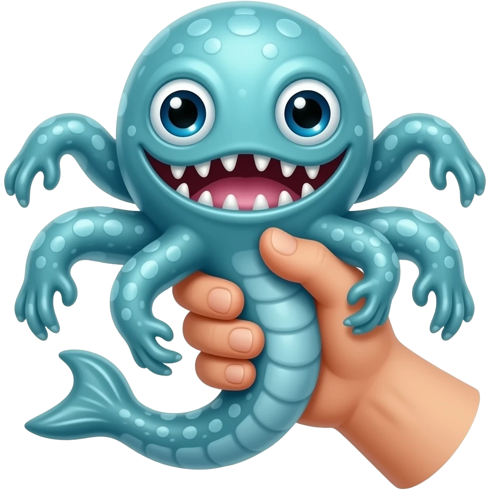 Human hand sea monster emoji