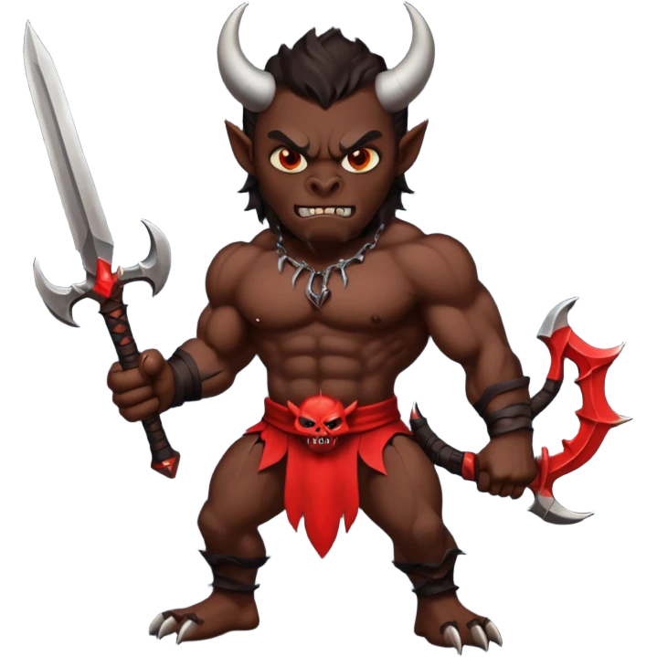 Demonio con armas emoji