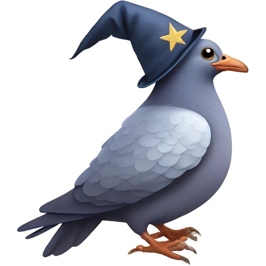 pigeon wizard hat emoji