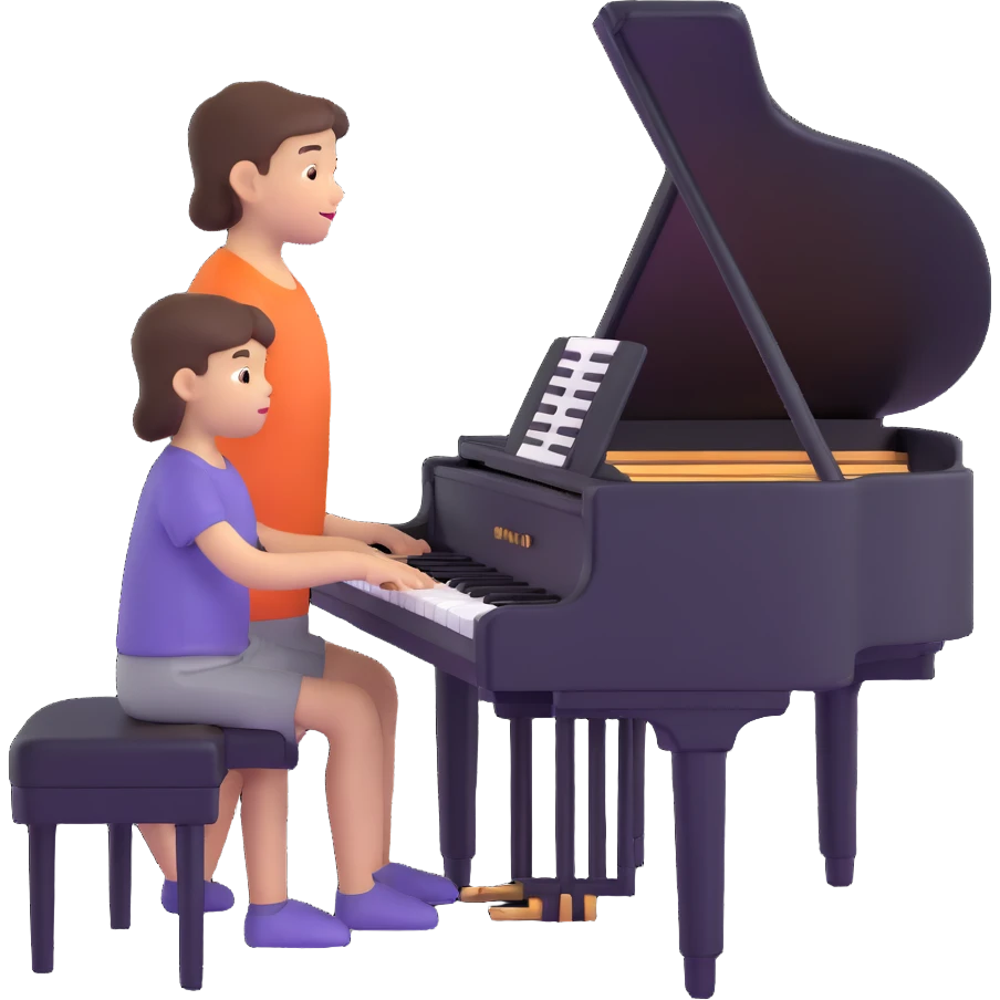 child playing piano emoji