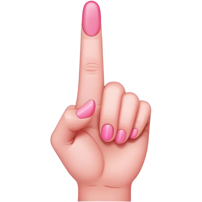 pink middle finger emoji
