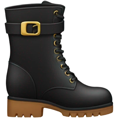 Black boots with lock emoji