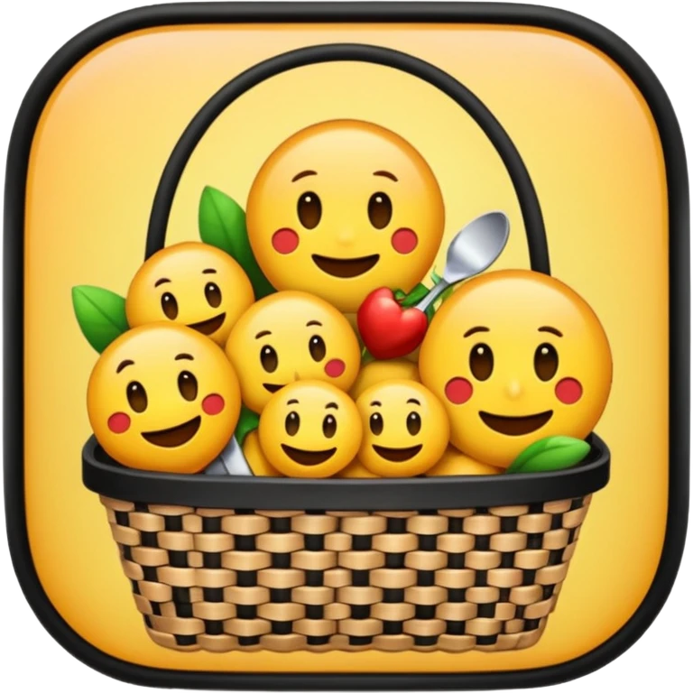 remove the faces and make it look like SHOP on baskets and make only one emoji so i can copy it emoji