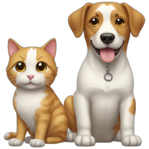 Cat and dog emoji