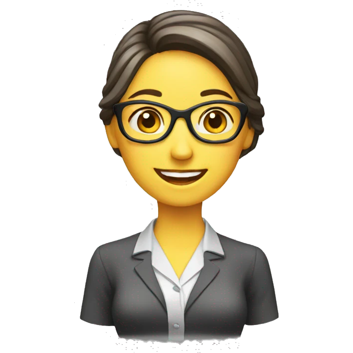 Teacher woman happy emoji
