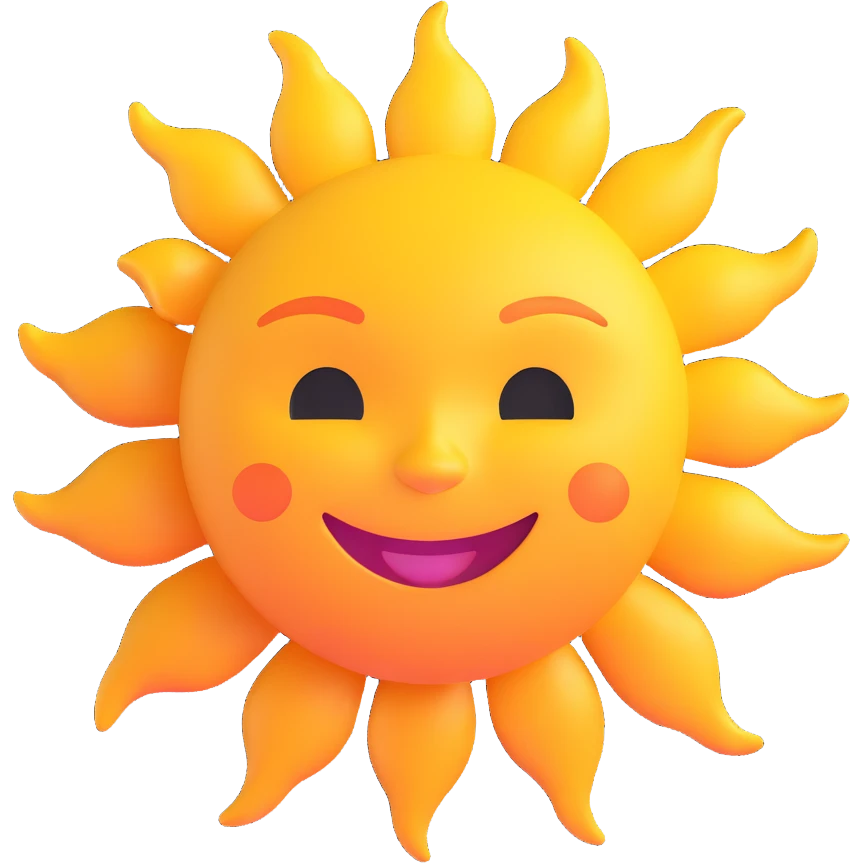 smiling sun emoji