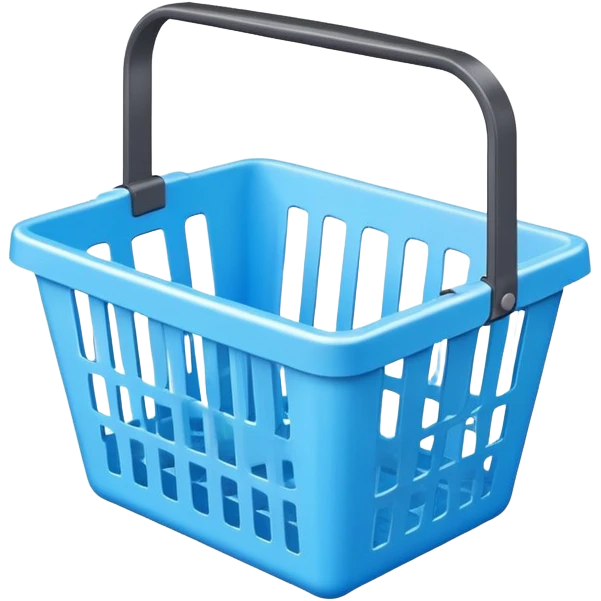 shopping basket light blue emoji