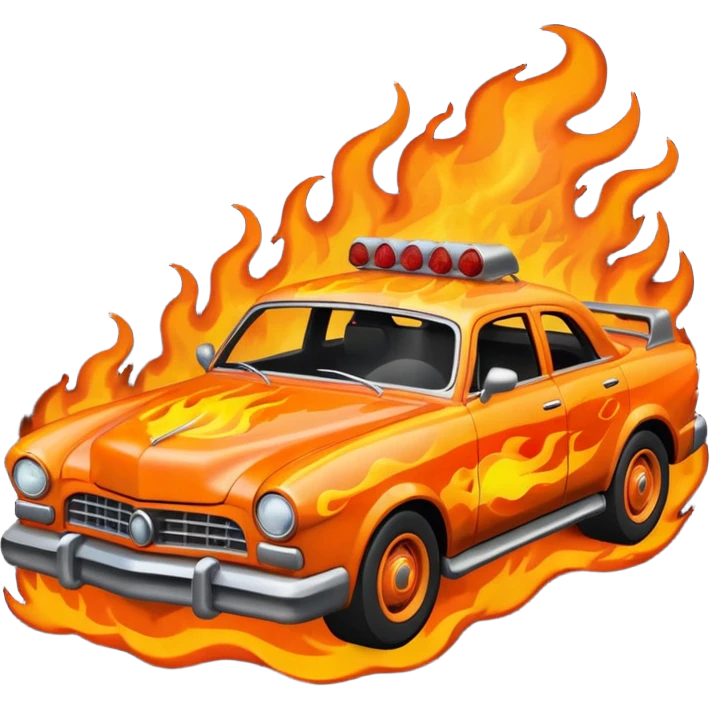 car on fire emoji