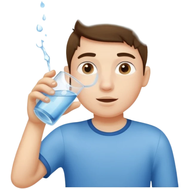 boy drinking water emoji