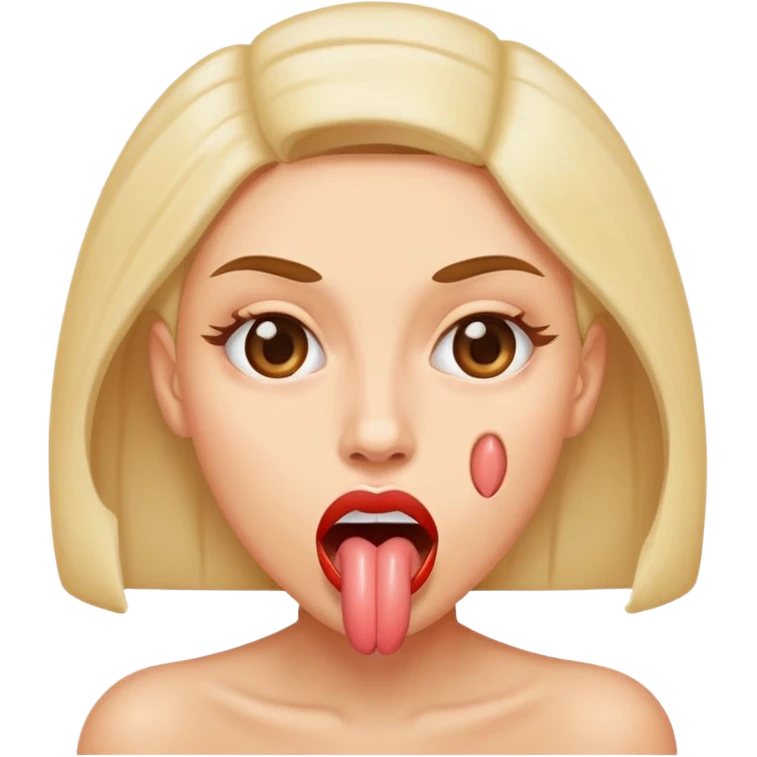 woman with two heads sticking out their tongues emoji