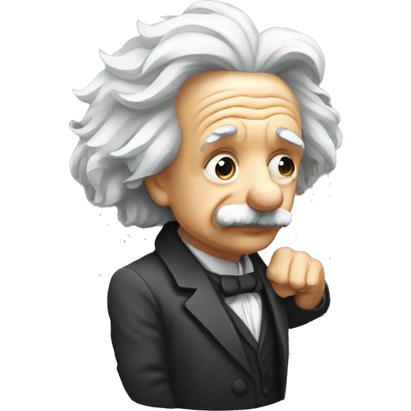 albert einstein lean on hist fist emoji