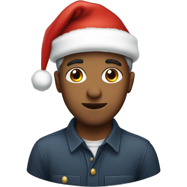 Me wearing a Christmas hat emoji