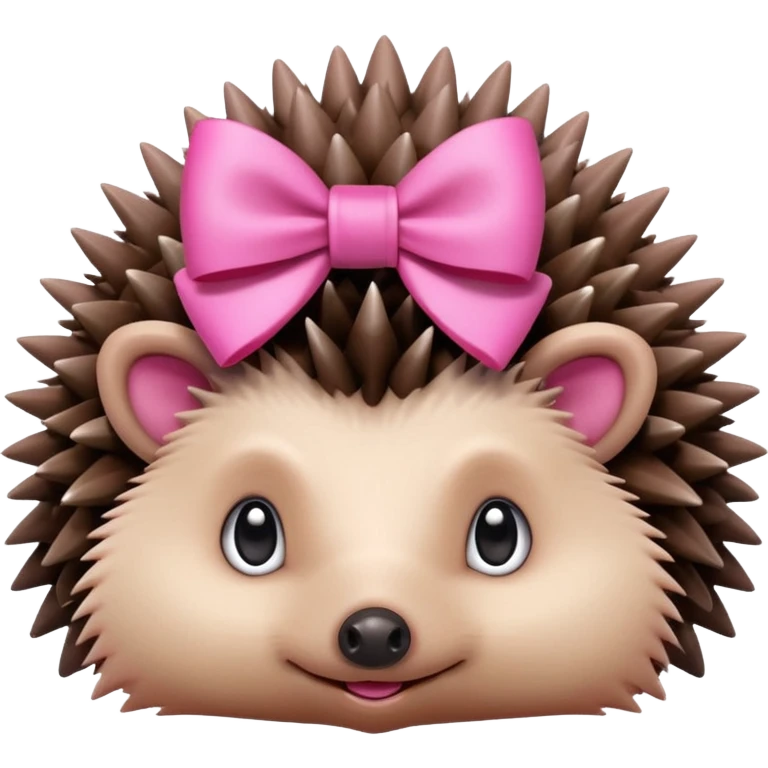 hedgehog with a pink bow emoji