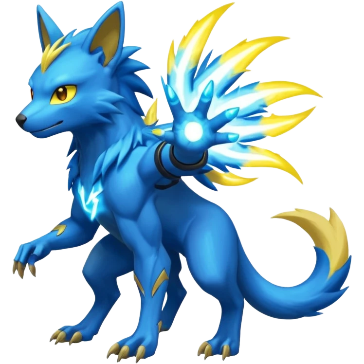 Manectric-Electrike-Fakémon-hybrid-creature (full body)  emoji