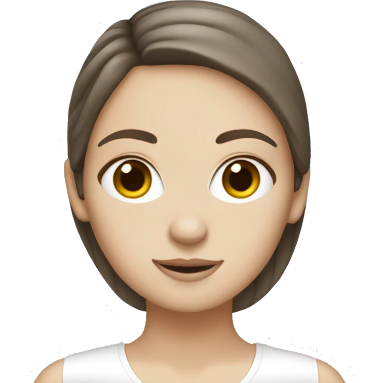 Dark brown hair white girl in a white car emoji
