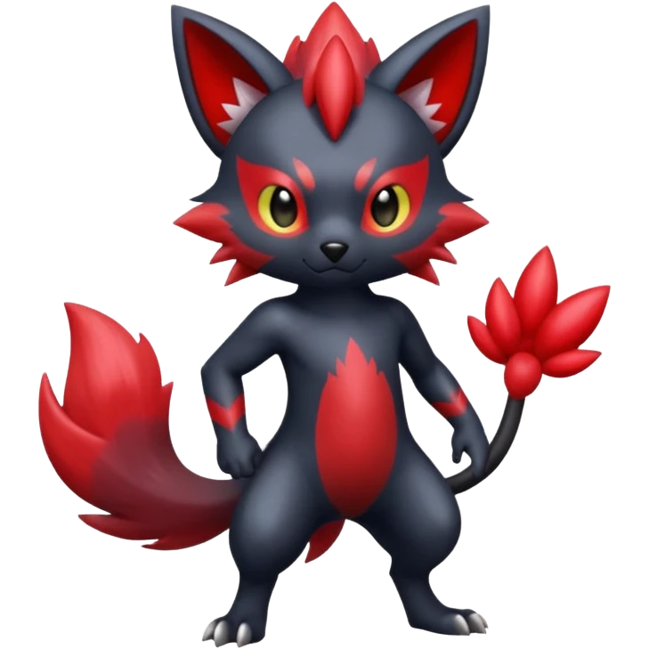 Shiny Cool Badass Zorua-Fakémon-hybrid-creature (full body)  emoji