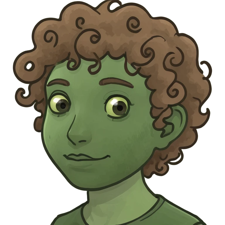 Fiel auto brown curly hair emoji