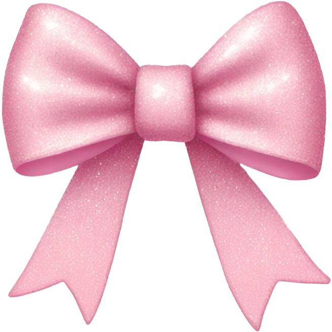 Light pink bow with glitter. emoji