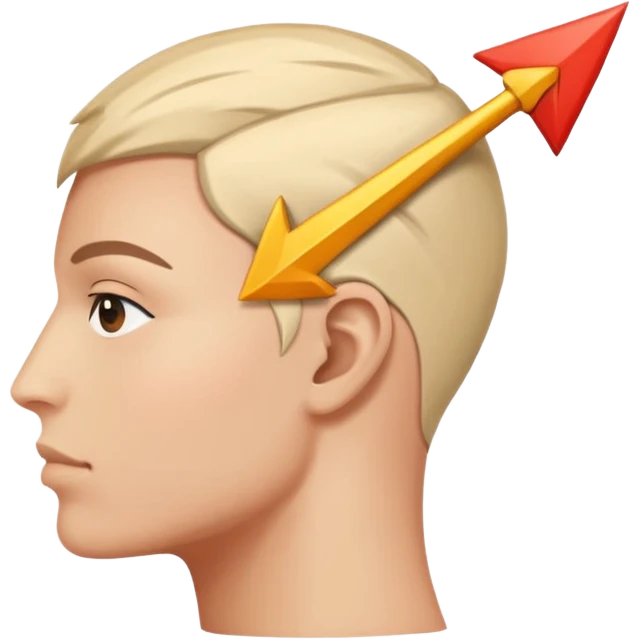 Human Head With Mindset Arrow Symbol emoji