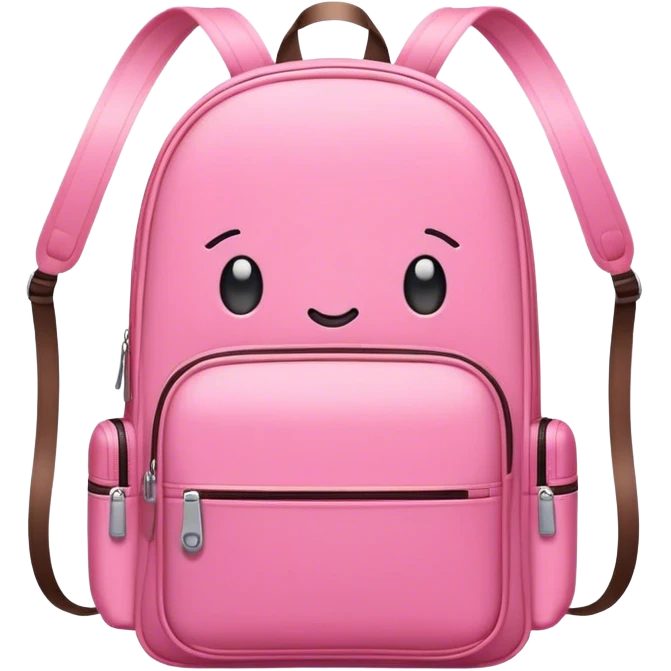 Cute pink bookbag emoji