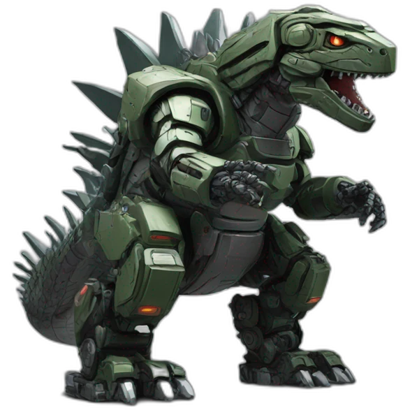 Mech godzilla with canon emoji