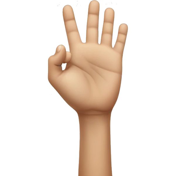 A hand pointing upward having eye on its han emoji