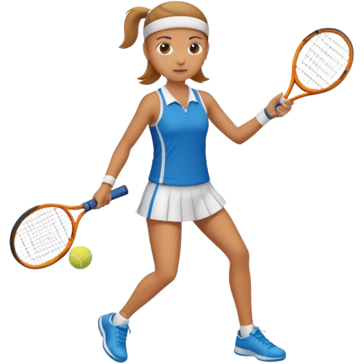 High resolution full body of a tennis player with just a one racket  emoji