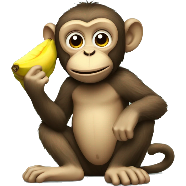 monkey EATING ANANAS banana emoji