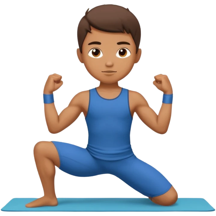warrior boy yoga poses emoji