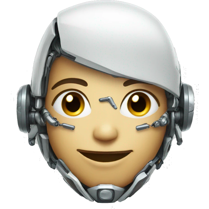 ai cyborg smiling emoji