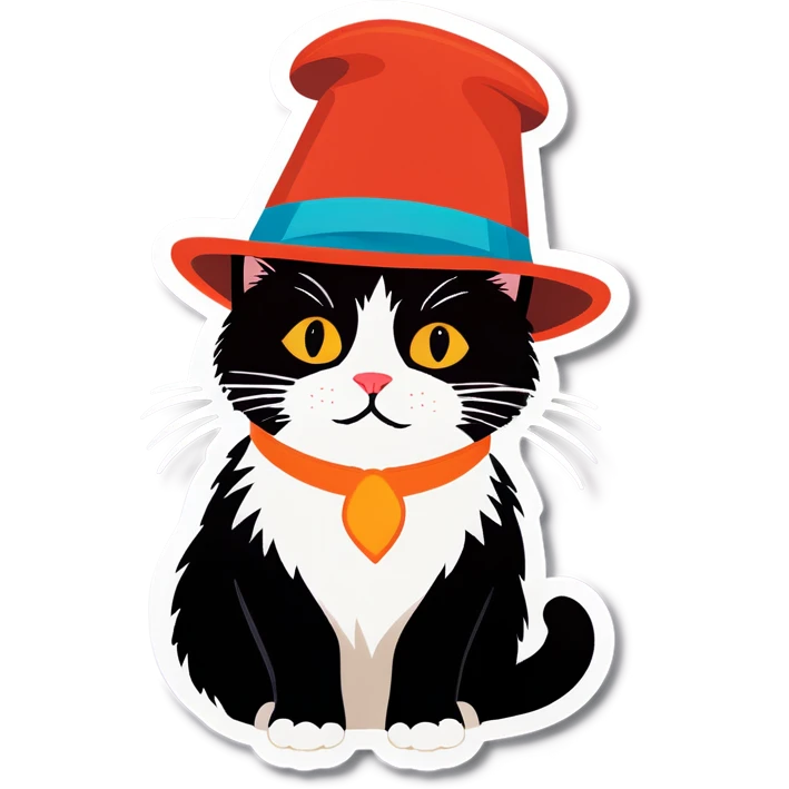 Cat with hat  emoji