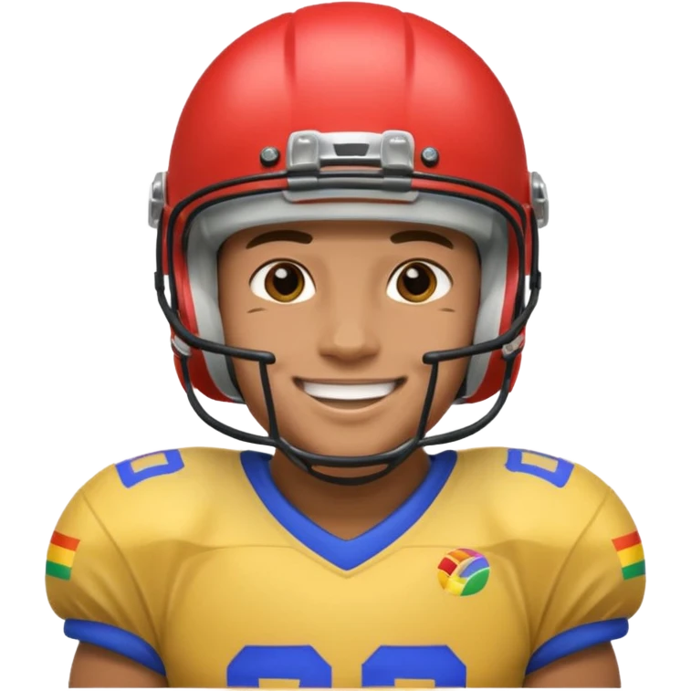A LGBTQ football player emoji