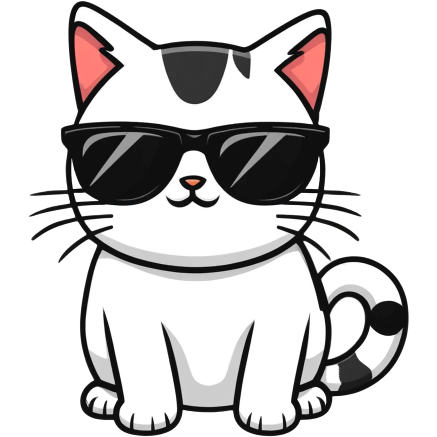 Cat with sunglasses emoji