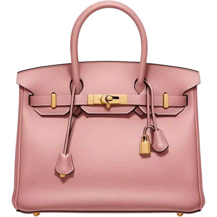Dusty rose bag with Hermes-logo emoji