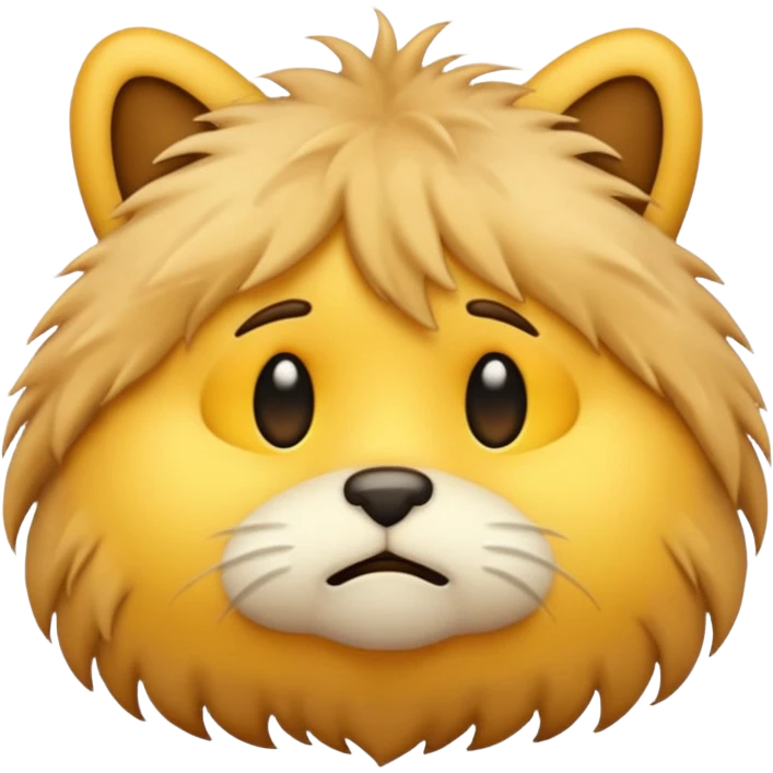 Emoji efeito Peludo versão Triste emoji