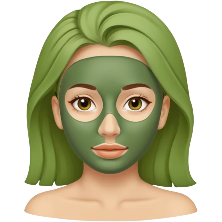 clay mask woman emoji