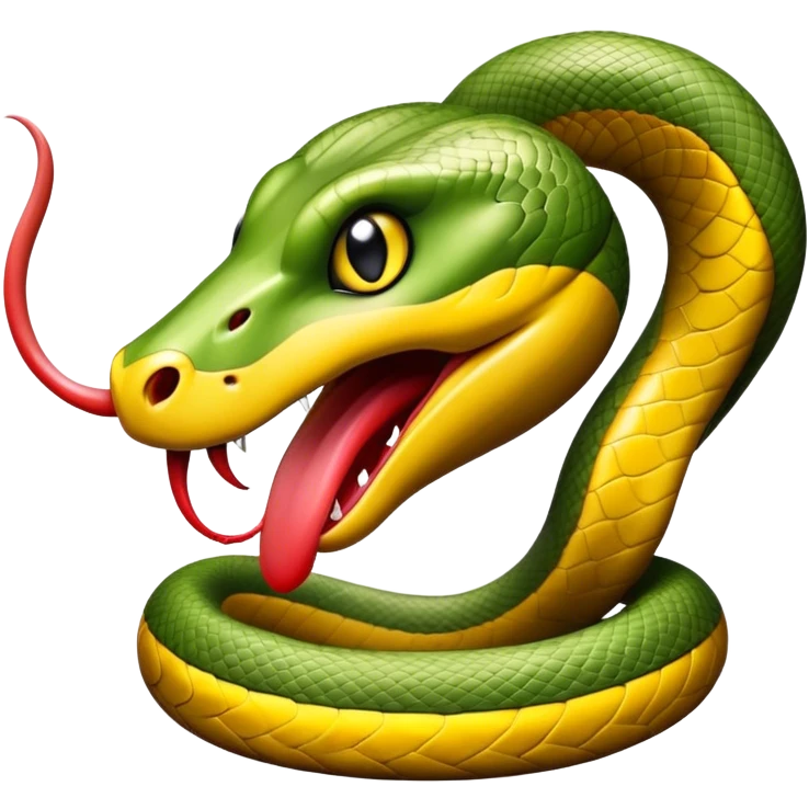 Snake with a black eye emoji