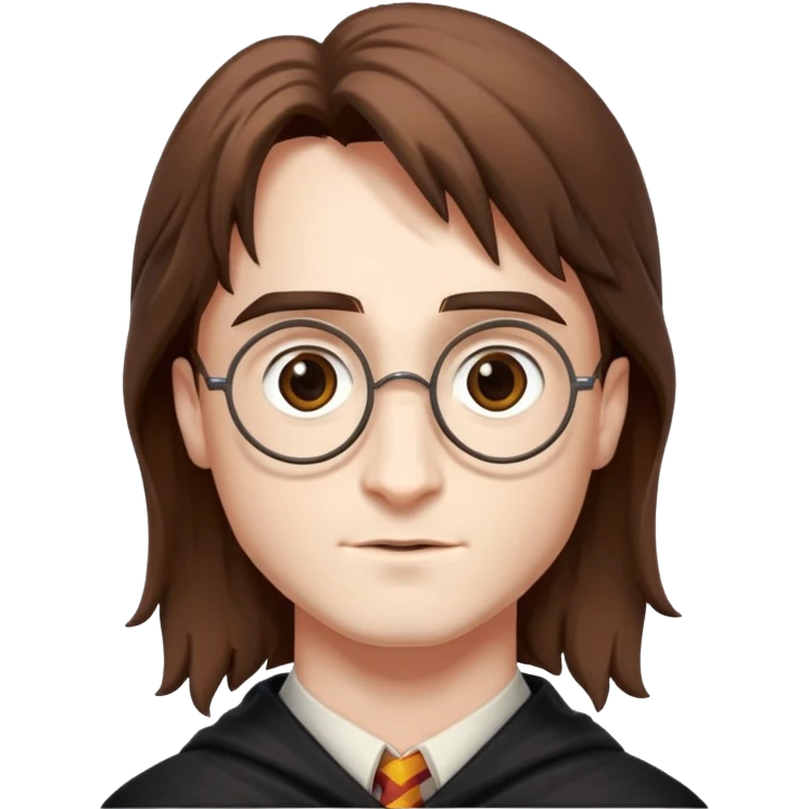 harry potter with long hair emoji