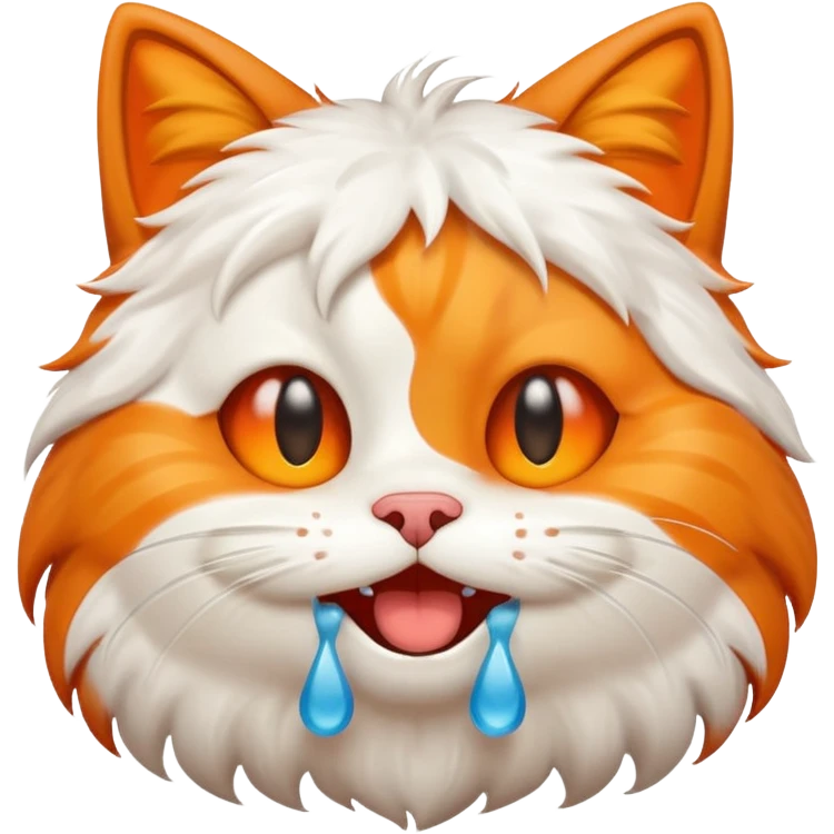 funny cat emoji -  cry and laugh at the same time emoji
