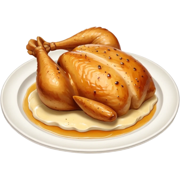 chicken breast on dish emoji