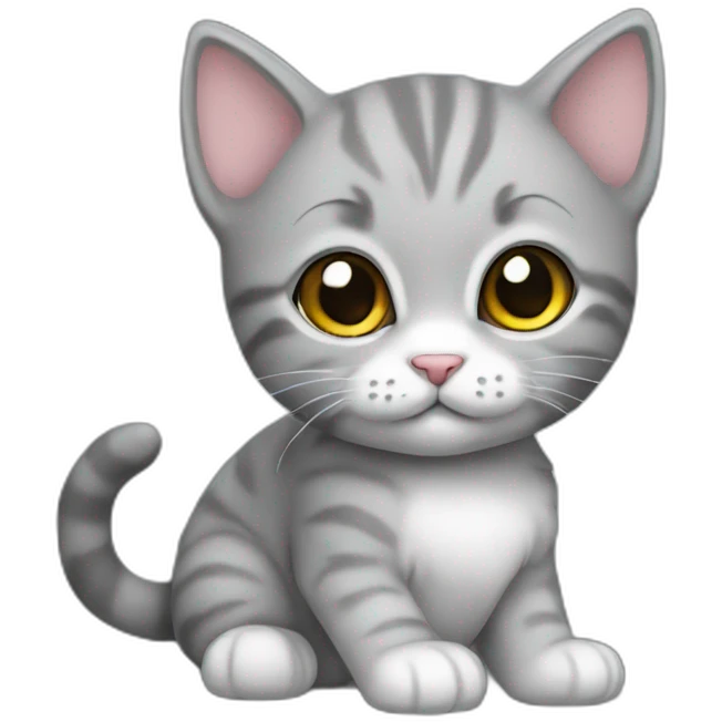 Chaton gris emoji
