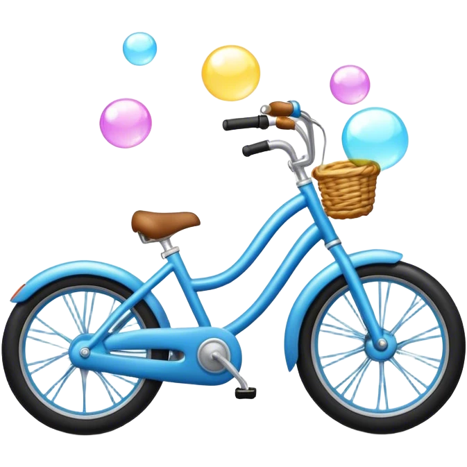 Bubbles on a bike emoji