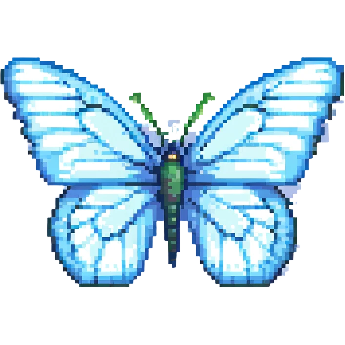 sky blue butterfly emoji
