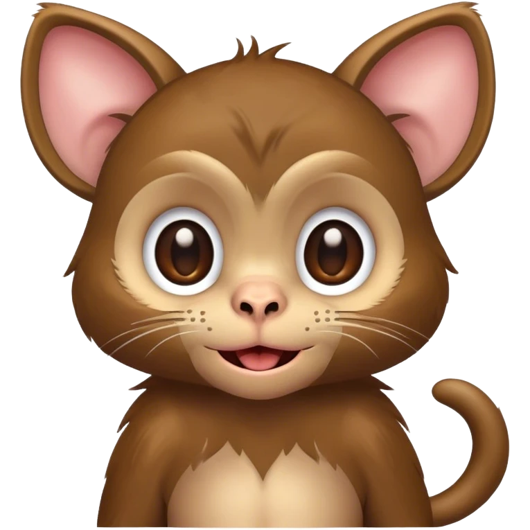 Monkey and kitten mix emoji